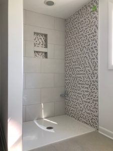 Walk in Shower tile bathroom remodel
