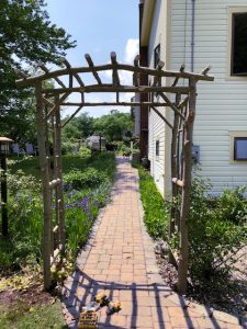 Garden Carpentry for arch made of trees